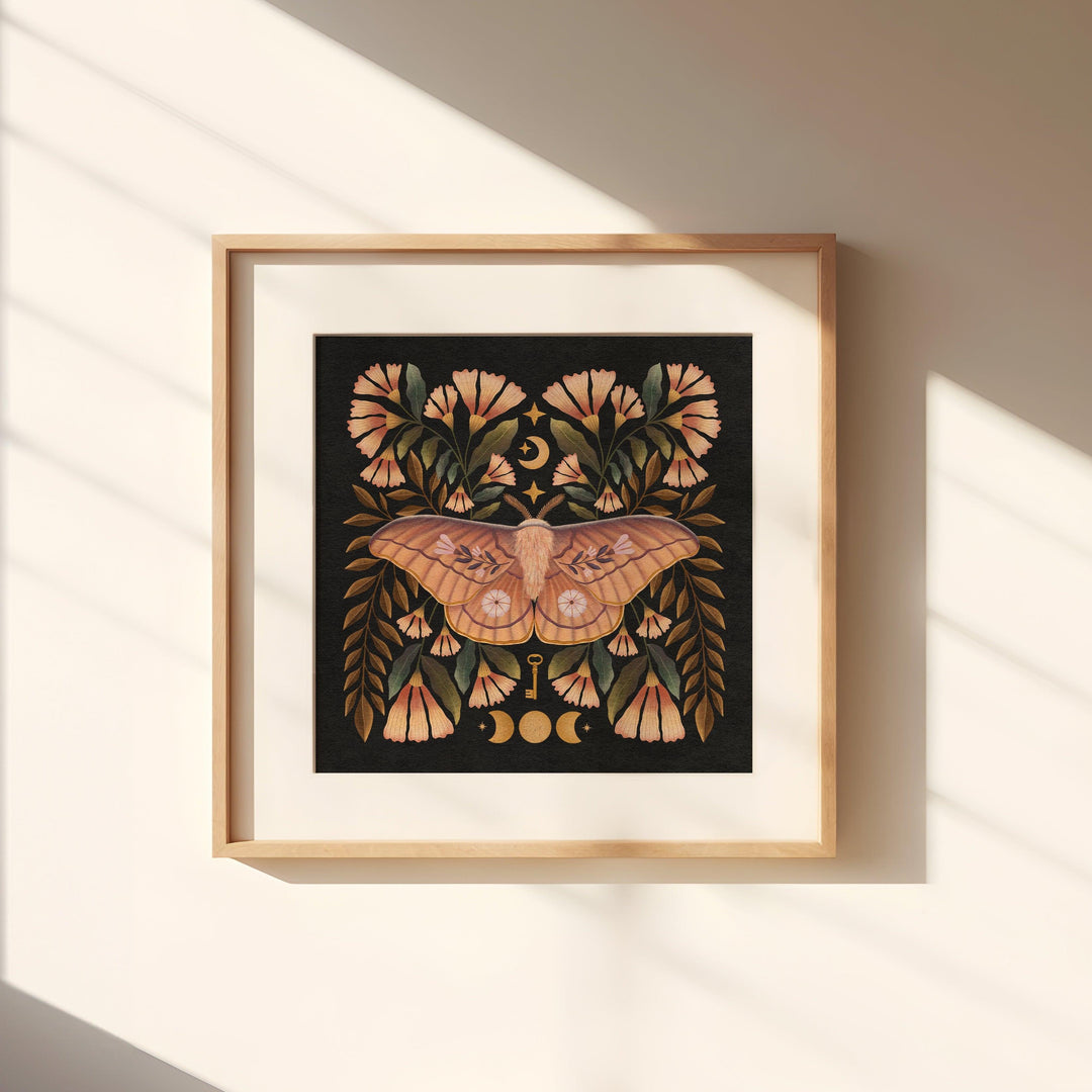 Emperor Gum Moth Art Print