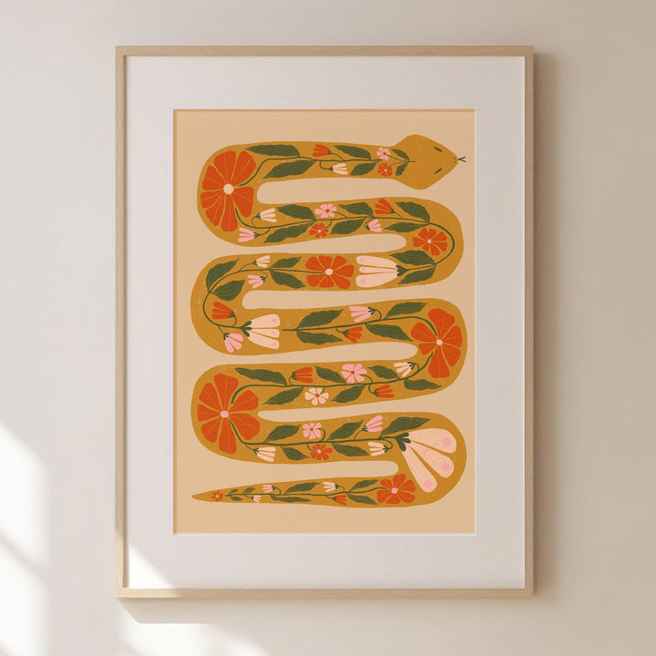 Garden Snake Art Print