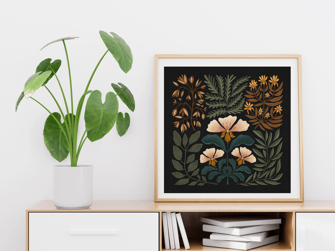 Botanical Flower Illustration | Twilight Botanical Art Print | High ...